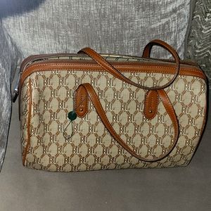 RALPH LAUREN *NEVER USED satchel Brown and tan